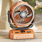 🌬️ 6-inch kampeerventilator met 100 snelheidsstanden – oscillerend, met ledverlichting, digitaal display en grote accu voor buiten en thuis