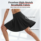 Tennisrok voor dames met hoge taille en zakken, in grote mate