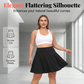 Tennisrok voor dames met hoge taille en zakken, in grote mate