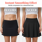 Tennisrok voor dames met hoge taille en zakken, in grote mate