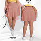 Tennisrok voor dames met hoge taille en zakken, in grote mate