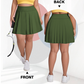 Tennisrok voor dames met hoge taille en zakken, in grote mate