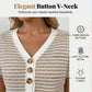 Women's Casual V-Neck Button Knit Top
