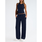 Casual mouwloze damestop & hoog uitgesneden broek (set