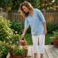 Ademende casual top met V-hals voor dame