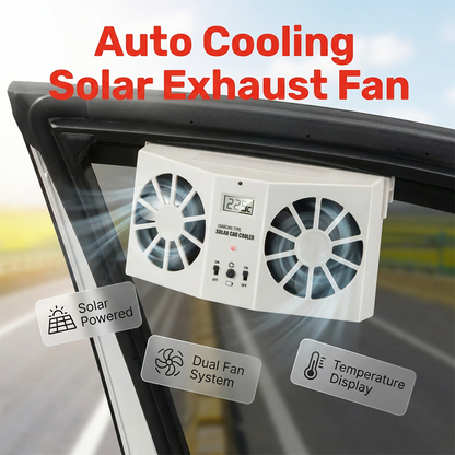 🔥➡️50% KORTING❄️Terwijl jij winkelt, werkt deze solar fan zich suf! Hij jaagt de hete, muffe lucht je auto uit, zodat jij terugkomt in een koelere cabine. Alsof je een airco hebt die draait op zonneschijn!