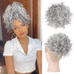 Korte, gekrulde chignon met elastisch trekkoord