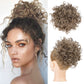 Korte, gekrulde chignon met elastisch trekkoord