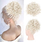 Korte, gekrulde chignon met elastisch trekkoord
