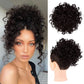 Korte, gekrulde chignon met elastisch trekkoord