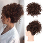 Korte, gekrulde chignon met elastisch trekkoord