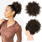 Korte, gekrulde chignon met elastisch trekkoord