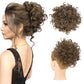 Korte, gekrulde chignon met elastisch trekkoord