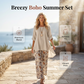 🔥50K+ VERKOCHT⏰ KORTING 50%🌼 Boho tweedelige set, katoenlinnen zonder zweten