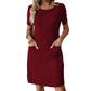 🔥50% KORTING 💃 Elegante Jurk met Textuur ✨ Kreukvrij & Comfortabel