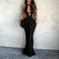 Women's Sexy Halter Neck Cutout Maxi Dress