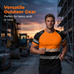 Heren Fluorescerend Colorblock Sportshirt Buiten Veiligheids T-shirt