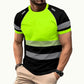 Heren Fluorescerend Colorblock Sportshirt Buiten Veiligheids T-shirt