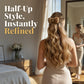 Ponytail met instant glam-stri