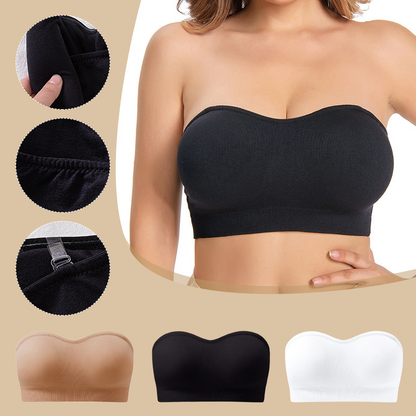 Draadloze bandeau-bh voor dames met afneembare bandje