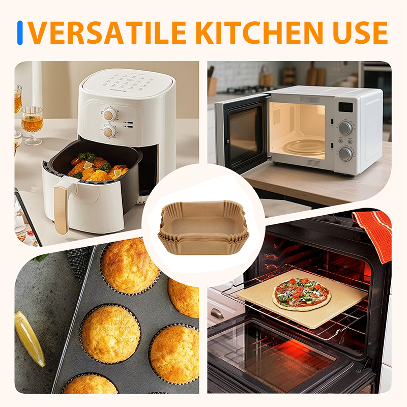 Wegwerpbare bakpapierbakjes voor airfryer – productafbeelding