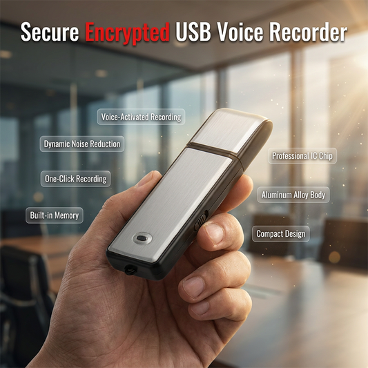 Draagbare USB-stemrecorder met hoge resolutie en ruisonderdrukking