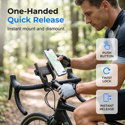 🎉 2026 Sale — Meer dan 42.000 verkocht! 🚴‍♂️ Snelle fiets telefoonhouder met klikbevestiging – SecureLock & schokabsorberende bescherming 📱