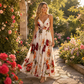🌺 NIEUWE AANWINST 👗 Maxi-jurk met bloemenprint voor dames – dunne, verstelbare bandjes, soepel vallend silhouet & zomerse elegantie ✨