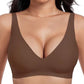 💜💜Jelly Wireless Womens Comfortable Wireless Bras Push Up Bralettes Seamless Tshirts Bras Deep V Everyday Bras