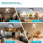 Ventilatorlamp met fitting en afstandsbediening