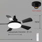 Ventilatorlamp met fitting en afstandsbediening