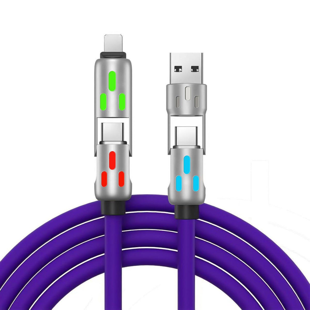 LED-Oplaadkabel met Meerdere Aansluitingen – productafbeelding