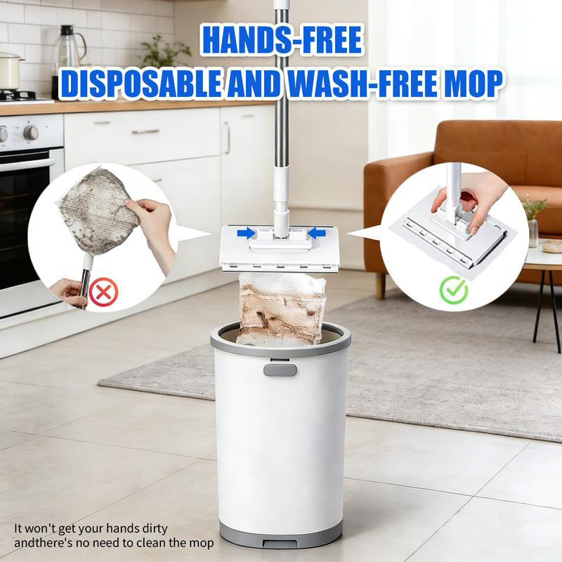 Platte mop met doekklemsysteem – productafbeelding