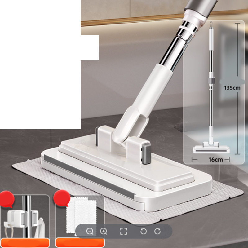 Platte mop met doekklemsysteem – productafbeelding