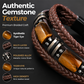 Gevlochten armband van PU-leer – productafbeelding