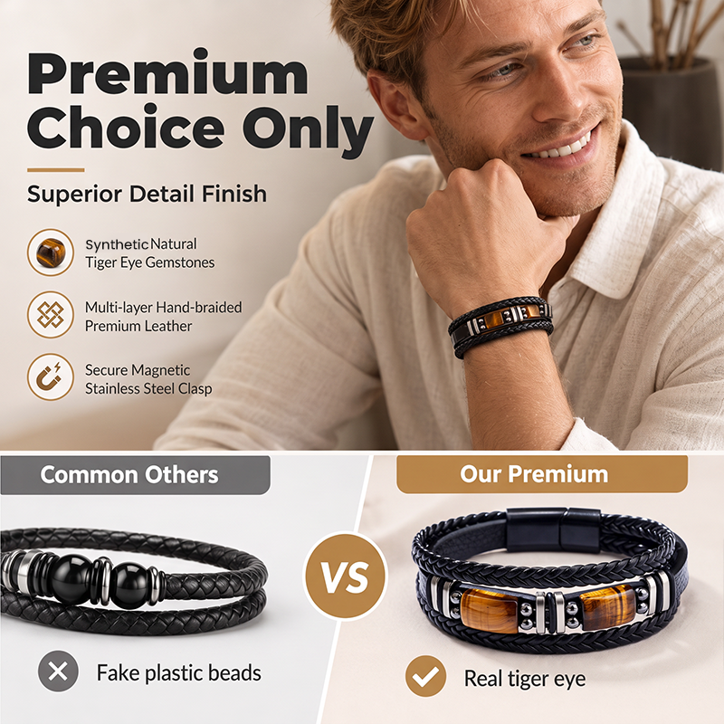 Gevlochten armband van PU-leer – productafbeelding