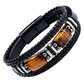 Gevlochten armband van PU-leer – productafbeelding