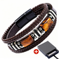 Gevlochten armband van PU-leer – productafbeelding