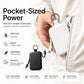 3-in-1 mini-powerbank voor aan de sleutelbos met twee kabels