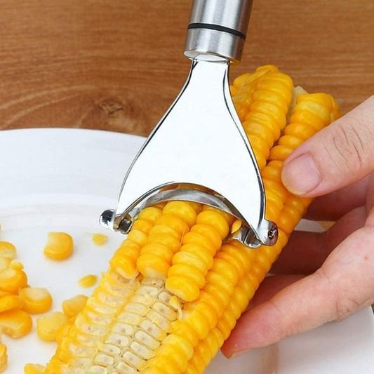 🌽 RVS Maïskorrelverwijderaar met Kartelmes