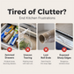🧲 3-in-1 keukenrolhouder – met snijder, magnetisch of kleefstrip, geen boren, past op elke koelkast.