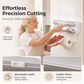 🧲 3-in-1 keukenrolhouder – met snijder, magnetisch of kleefstrip, geen boren, past op elke koelkast.