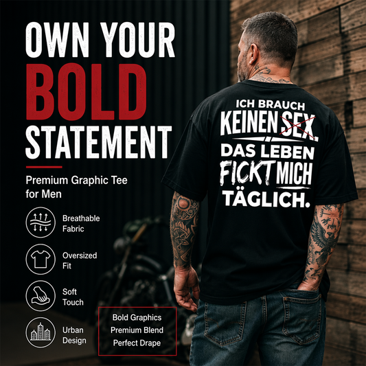 🧥 Grappig T-shirt voor mannen met Duitse slogan — T-shirt met sarcastische quote en grappige tekst
