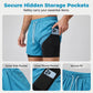 2-in-1 sneldrogende hardloopshorts voor heren en dames