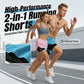 2-in-1 sneldrogende hardloopshorts voor heren en dames