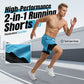 2-in-1 sneldrogende hardloopshorts voor heren en dames