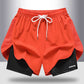 2-in-1 sneldrogende hardloopshorts voor heren en dames