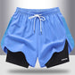 2-in-1 sneldrogende hardloopshorts voor heren en dames