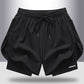 2-in-1 sneldrogende hardloopshorts voor heren en dames