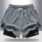 2-in-1 sneldrogende hardloopshorts voor heren en dames